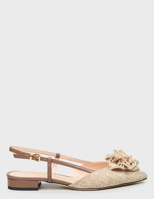 женские бежевые текстильные Босоножки Evaluna AGR-244_beige - фото-5