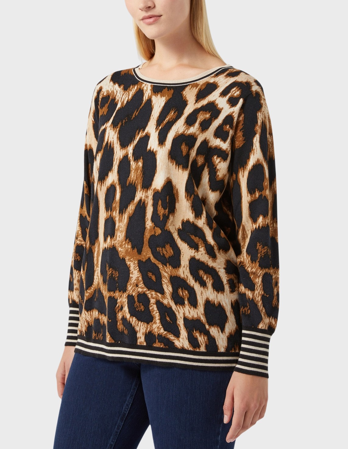 

Джемпер, Коричневый;принт