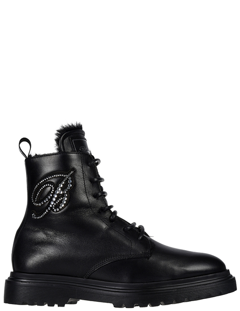 женские черные кожаные Ботинки Blumarine 8424-black - фото-5