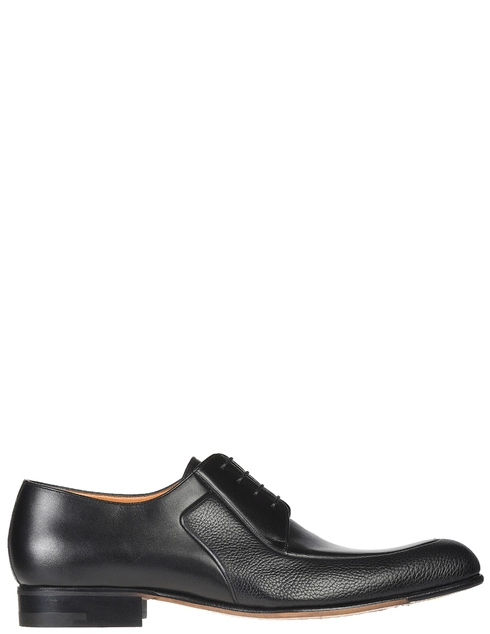 мужские черные кожаные Дерби A.Testoni 12534_black - фото-5