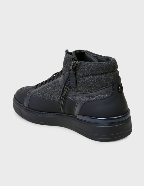 мужские черные Кеды Blu Barrett Brt-AW20-CAR-10978-4-black - фото-2