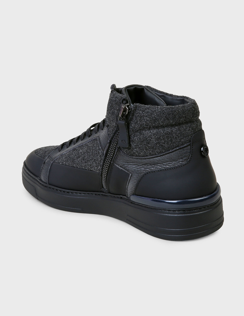 мужские черные Кеды Blu Barrett Brt-AW20-CAR-10978-4-black - фото-2