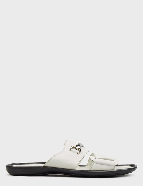 мужские белые кожаные Шлепанцы Good Man 205-11_white - фото-5