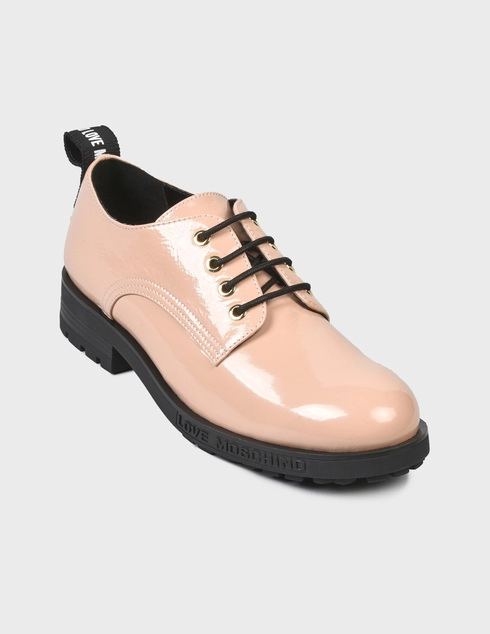 бежевые Дерби Love Moschino 10254-beige