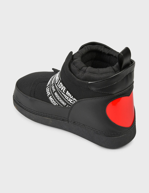 женские черные Ботинки Love Moschino 24052-logo-black - фото-2