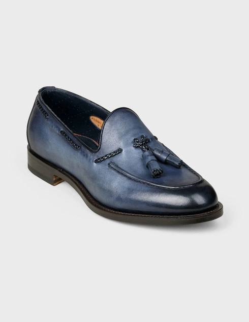 синие Лоферы Santoni MCHG12880PC4NGTHU48-blue