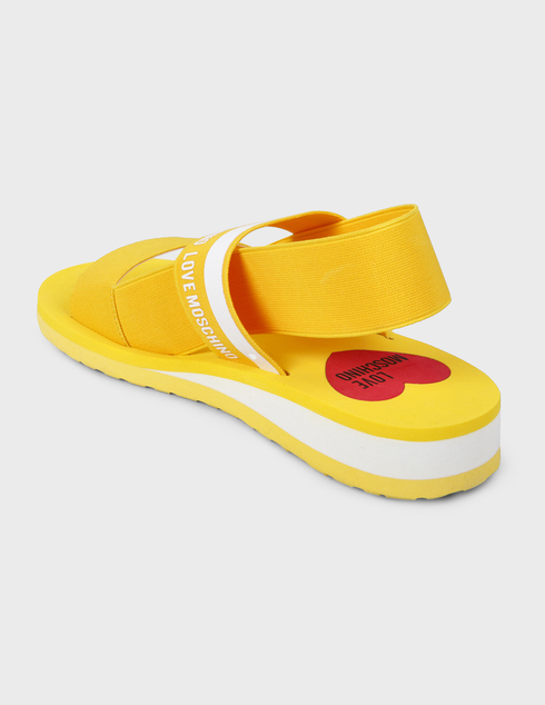 женские желтые Сандалии Love Moschino AGR-16013-R-STR-logo-yellow - фото-2