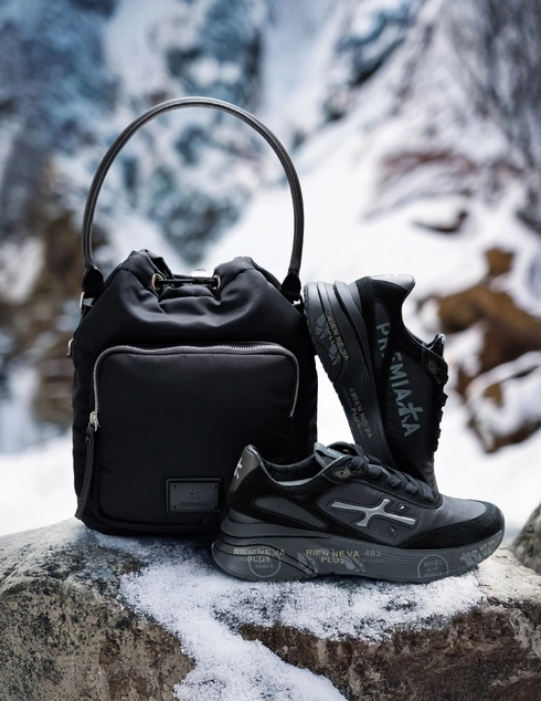 женские черные текстильные Кроссовки Premiata MOERUND_7795 - фото-5