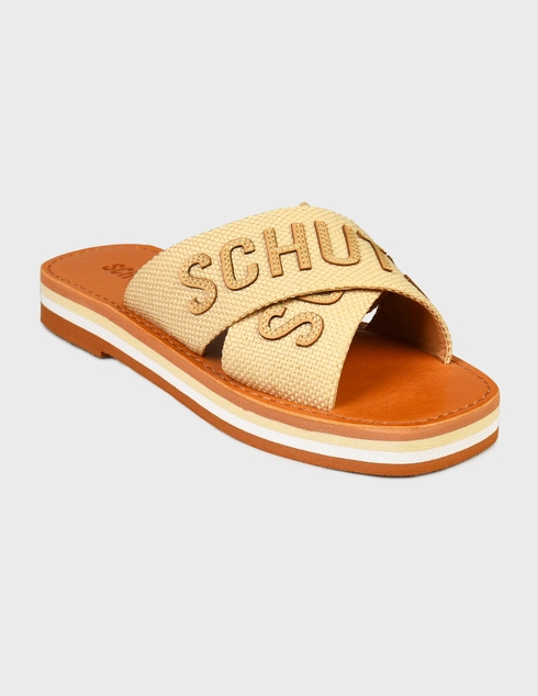 бежевые Шлепанцы Schutz 21164-logo_beige