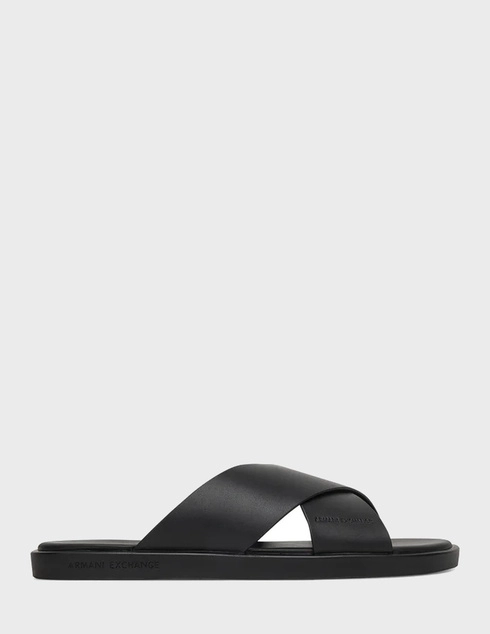 мужские черные  Шлепанцы Armani Exchange XM002619AF10848-UC001 - фото-5