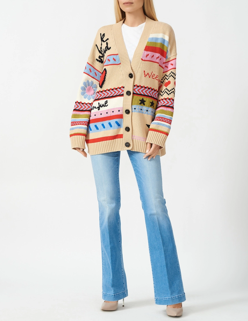 ADEAM Chunky Sallor Cardigan2020年紙タグ新品近 Кардиган Weekend Max Mara AGR-ALCAZAR_multi_179732 (Многоцветный