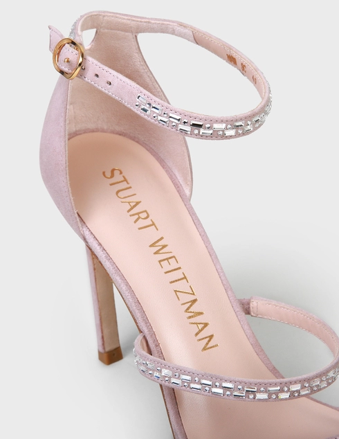 женские бежевые замшевые Босоножки Stuart Weitzman SW-SS20-9L53054-SABRINE-pink - фото-5