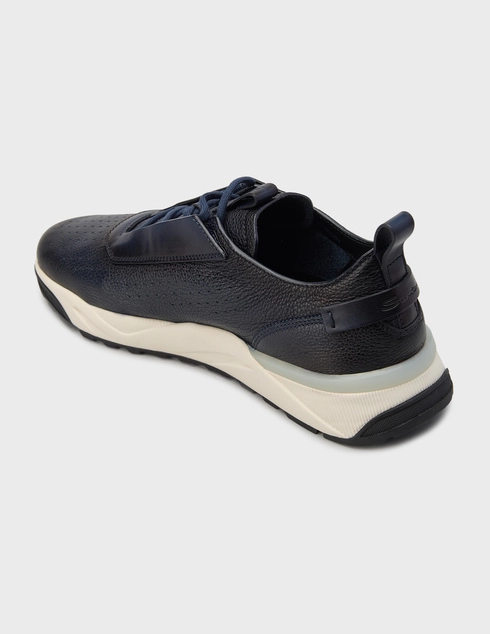 мужские синие Кроссовки Santoni 21694-blue - фото-2