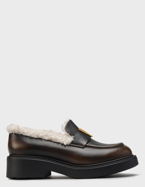 женские коричневые кожаные Лоферы Vittorio Virgili VD583203_brown - фото-5