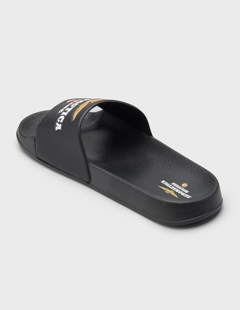 мужские черные Шлепанцы Aeronautica Militare 3337-34300_black - фото-2