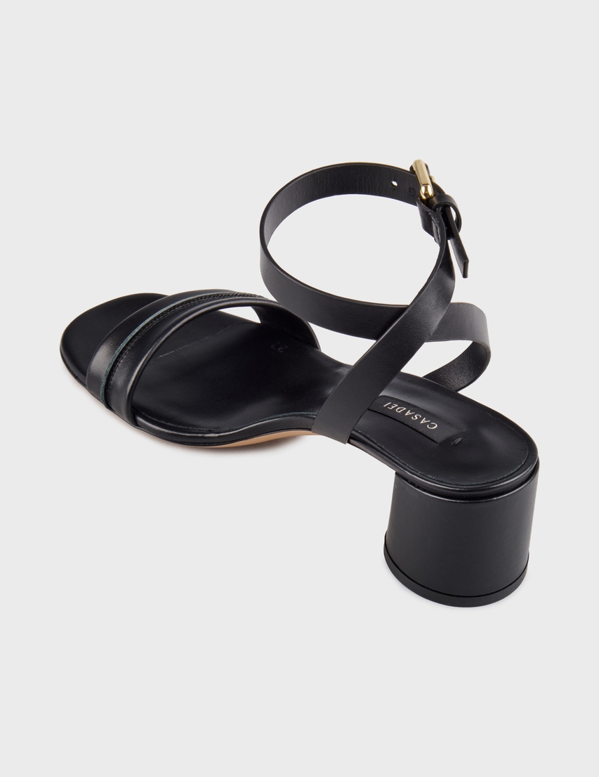 женские черные Босоножки Casadei 9000_black - фото-2