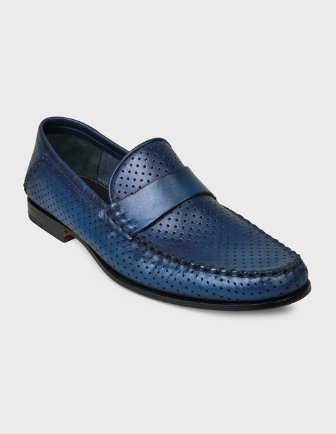 синие Лоферы Santoni Sant-SS20-MCPT15540LA5SGTNU64-blue
