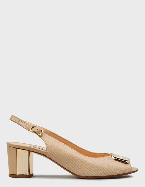женские бежевые кожаные Босоножки Donna Laura 15319-beige - фото-5