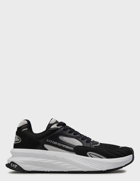 мужские черные текстильные Кроссовки Ea7 Emporio Armani 178-034_black - фото-5