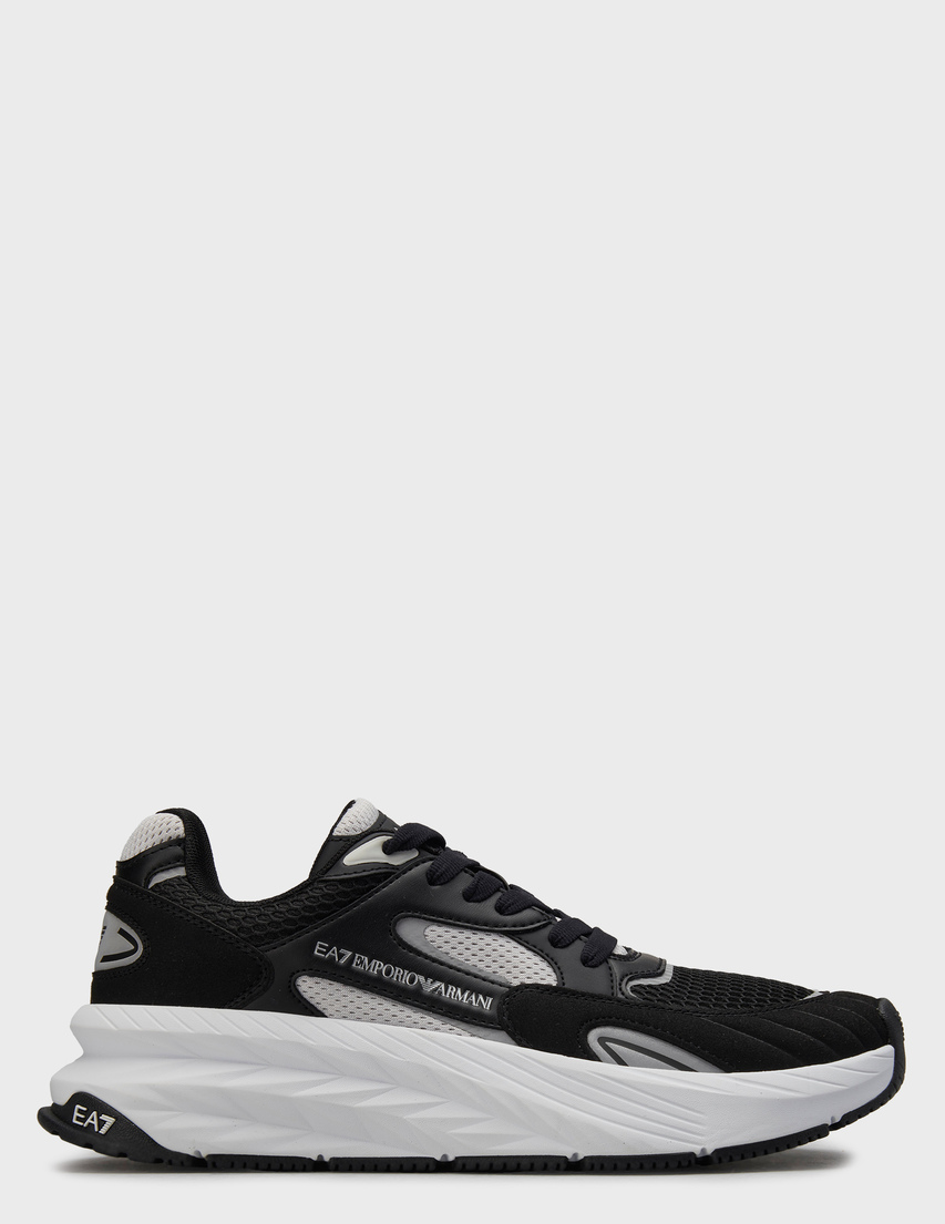 мужские черные текстильные Кроссовки Ea7 Emporio Armani 178-034_black - фото-5