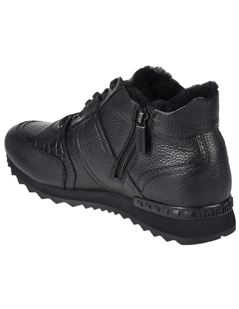 мужские черные Кроссовки Baldinini 47447-black - фото-2