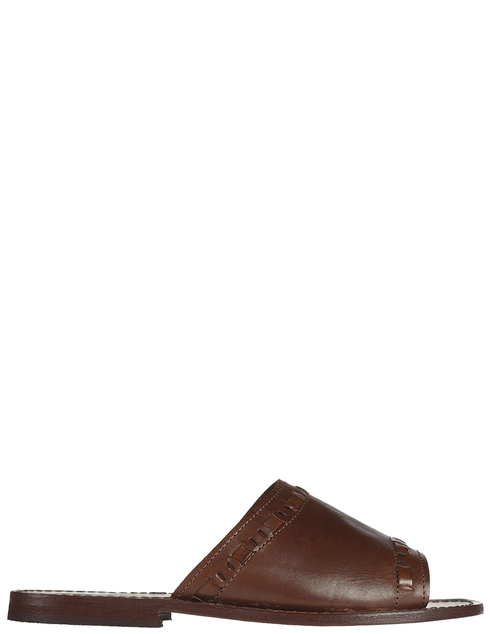 мужские коричневые кожаные Шлепанцы Eder Shoes 740_brown - фото-5