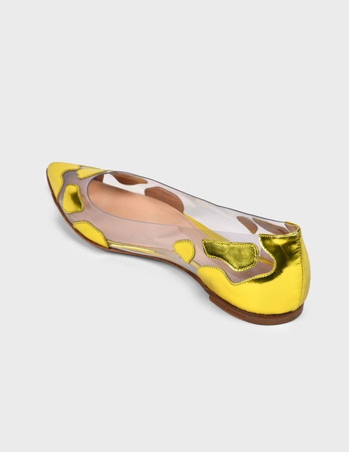 женские золотые Балетки Gianvito Rossi 4399-gold - фото-2