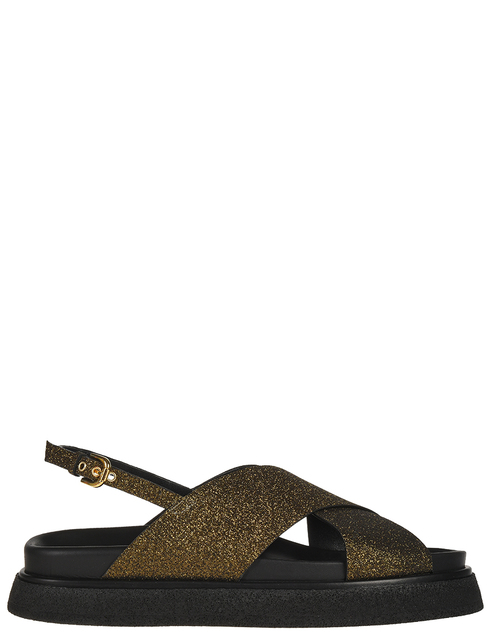 женские золотые кожаные Босоножки Premiata 5283_gold - фото-5
