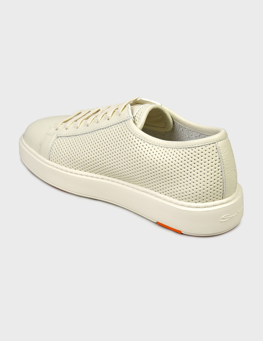 мужские белые Кеды Santoni 21443_white - фото-2