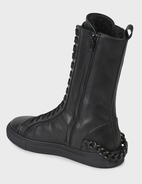 женские черные Ботинки John Galliano 12139-black - фото-2