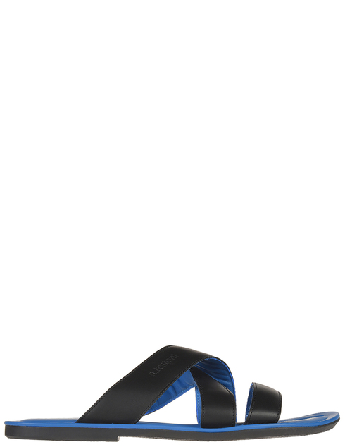 мужские черные кожаные Шлепанцы A.Testoni 01704-black - фото-5