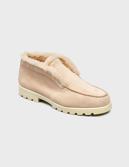 бежевые Полуботинки Santoni 58457_beige