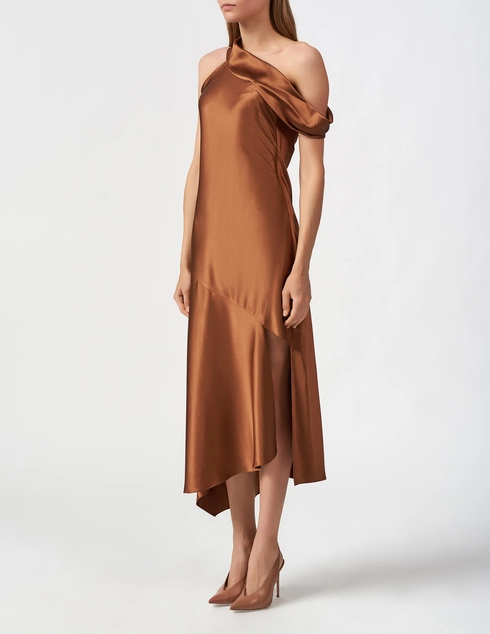 Cushnie Cush-119324-41-миди-sleep-dress-brown фото-2