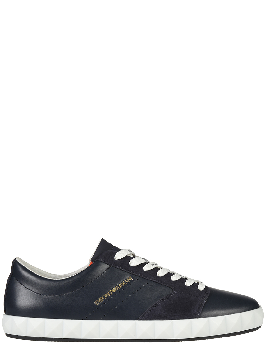 мужские синие Кеды Emporio Armani X4X254XL694-C128 - фото-2