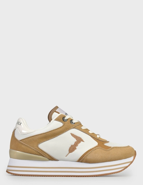 женские бежевые Кроссовки Trussardi 00646-beige - фото-6