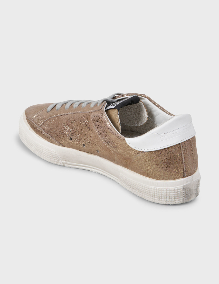 женские золотые Кеды Golden Goose Deluxe Brand 4474-gold - фото-2