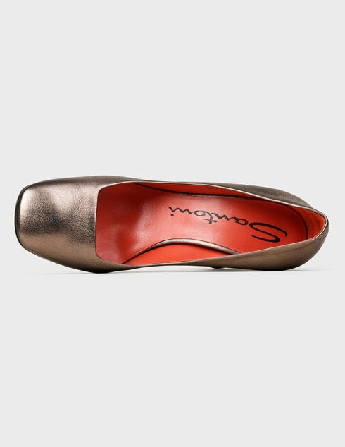 золотые женские Туфли Santoni Sant-WDIM57498HI2RODGC41-gold 8990 грн