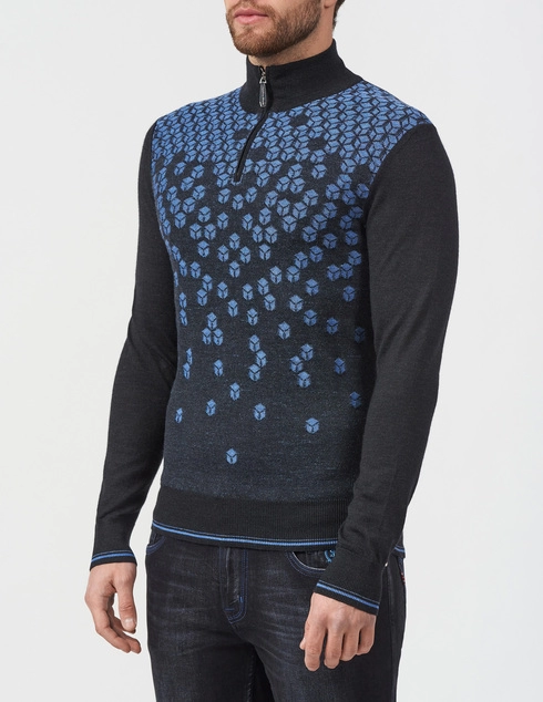 Massimo Sforza  ZIP-MOCKNECK-CUBE-gray фото-2