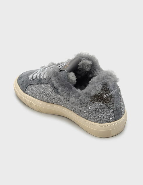 женские серые Кеды Stokton BLAZE-Grey-paet_gray - фото-2