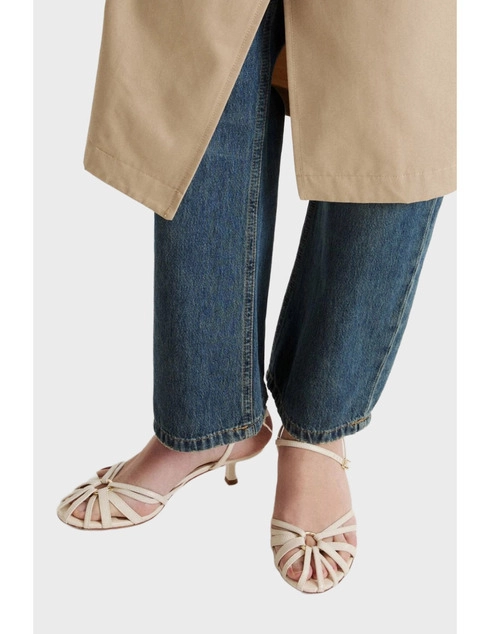 женские молочные кожаные Босоножки Marella MARELLA_104 - фото-5