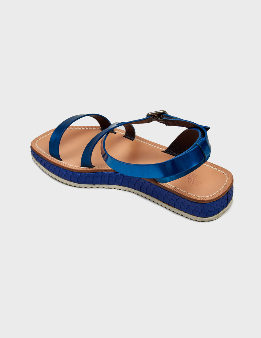 женские синие Сандалии Santoni WLAZ54790ZAPTGWMU50_blue - фото-2