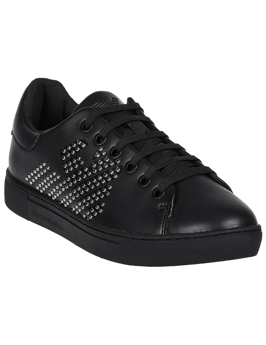 женские черные Кеды Emporio Armani X3X071XM089-B168 - фото-2