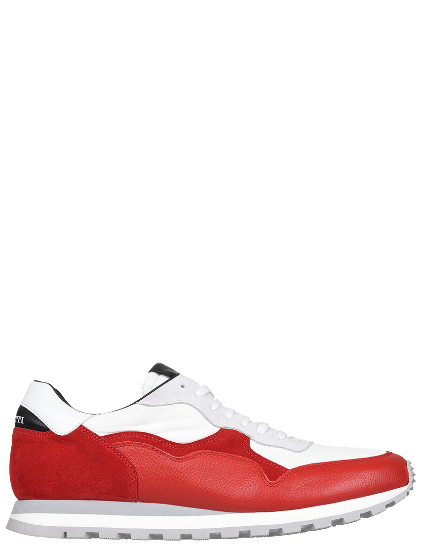 мужские красные кожаные Кроссовки Cesare Paciotti 53870-red - фото-5