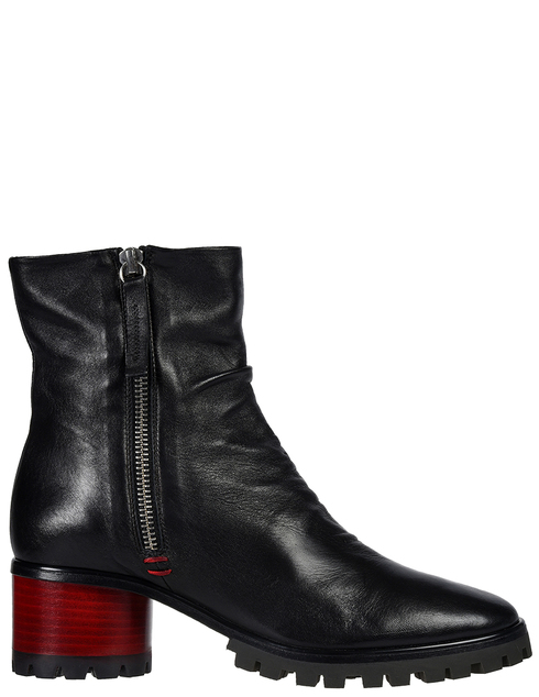 женские черные кожаные Ботинки Halmanera 17704--black - фото-5
