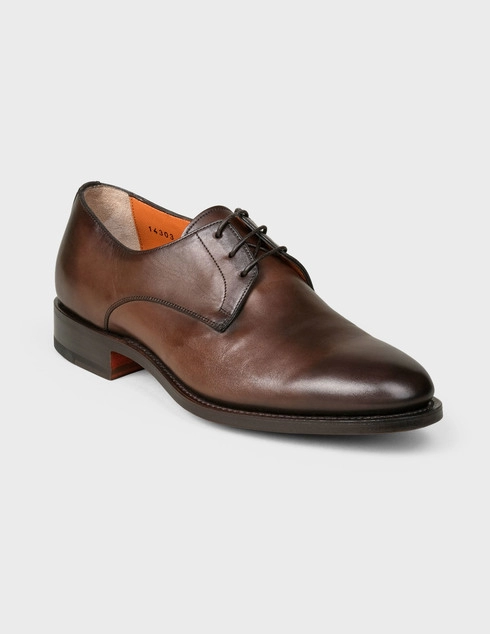 коричневые Дерби Santoni MCKE14303UC2IGLVT50-brown