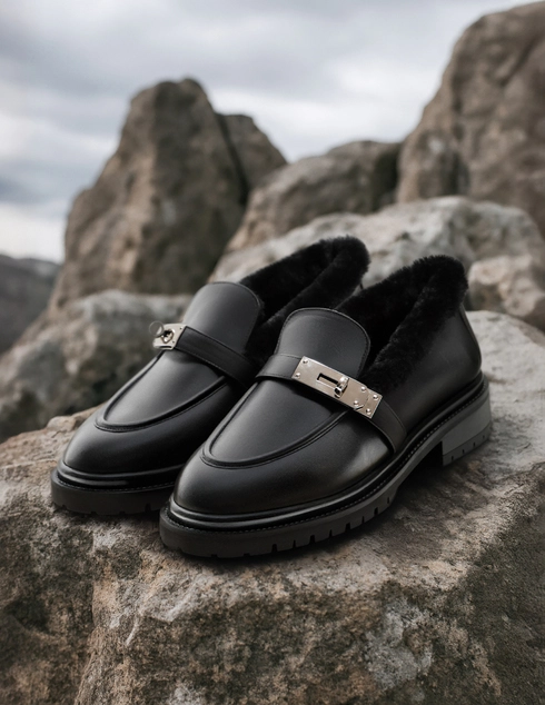 женские черные Лоферы Helena Soretti AGR-FUOCO 26/01 - фото-6