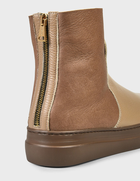 женские коричневые кожаные Ботинки Stokton 868-brown - фото-5