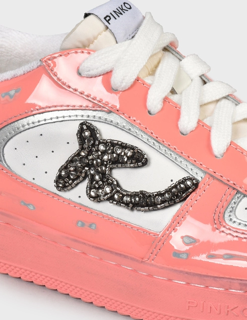 женские розовые лакированные Кроссовки Pinko PNK_NZ1-pink - фото-5