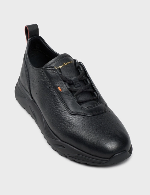 черные Кроссовки Santoni 22032_black