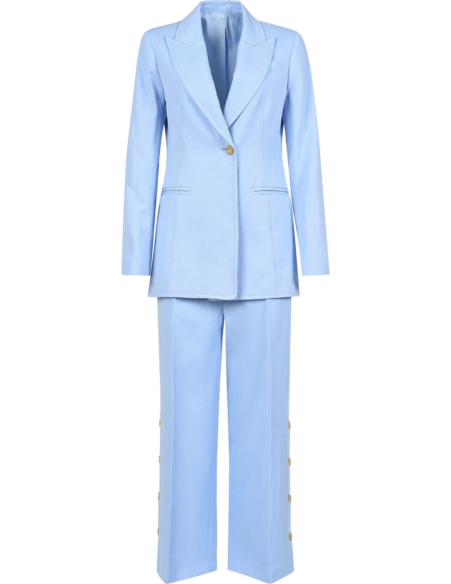 Женский костюм голубого цвета